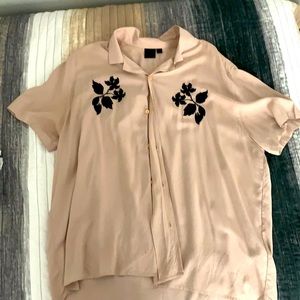 ASOS Floral Print Revere Collar Shirt - XL